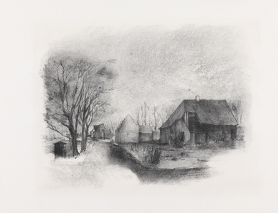 30181 Gezicht op de Jagerskade te Utrecht uit het zuidoosten met links de Vecht, rechts de boerderij aan de ...